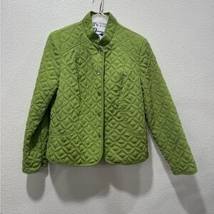 RQT, Petite Medium, green quilted jacket